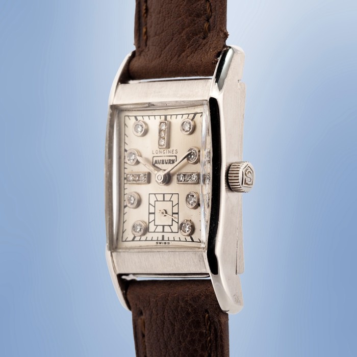 Longines x Auburn - Vintage Tank with Palladium Case and Diamond Indexes 20 x 38 mm 1944