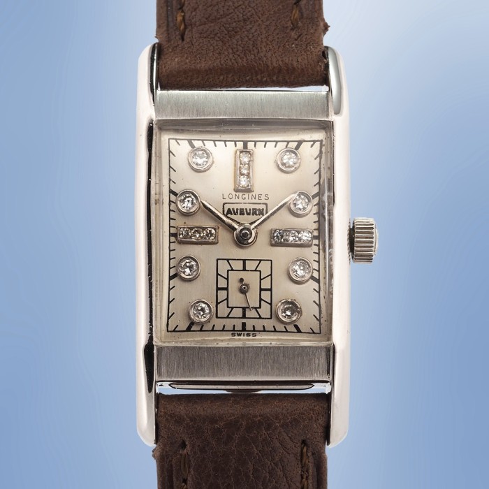 Longines x Auburn - Vintage Tank with Palladium Case and Diamond Indexes 20 x 38 mm 1944