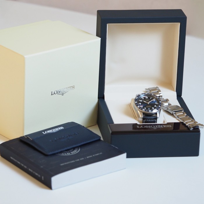 Longines - Spirit Zulu Time GMT Blue Full Set Ref. L3.812.4
