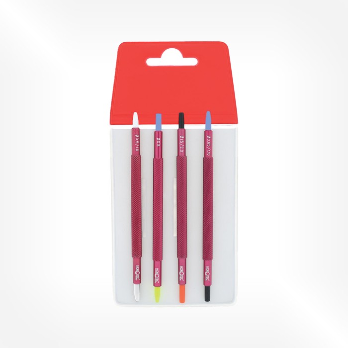 Horotec - Assortment of 4 tools for fitting hands with Delrin® end pieces