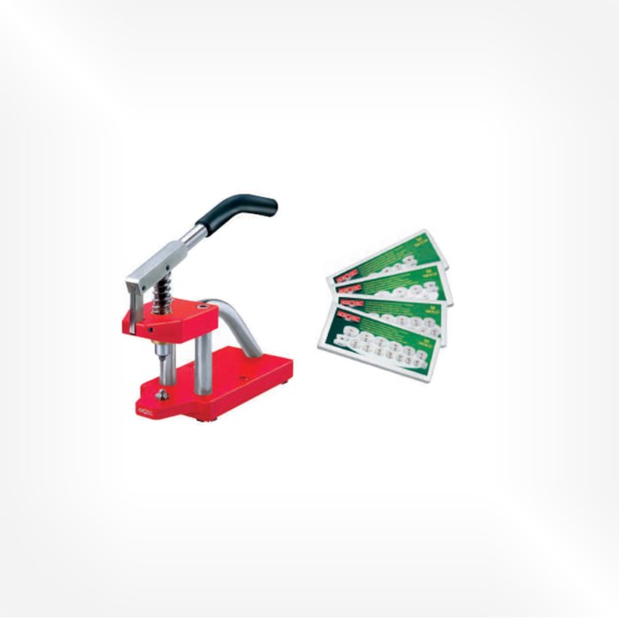 Horotec - Precision press for case backs /crystals /bezels, with 43 screw-on die