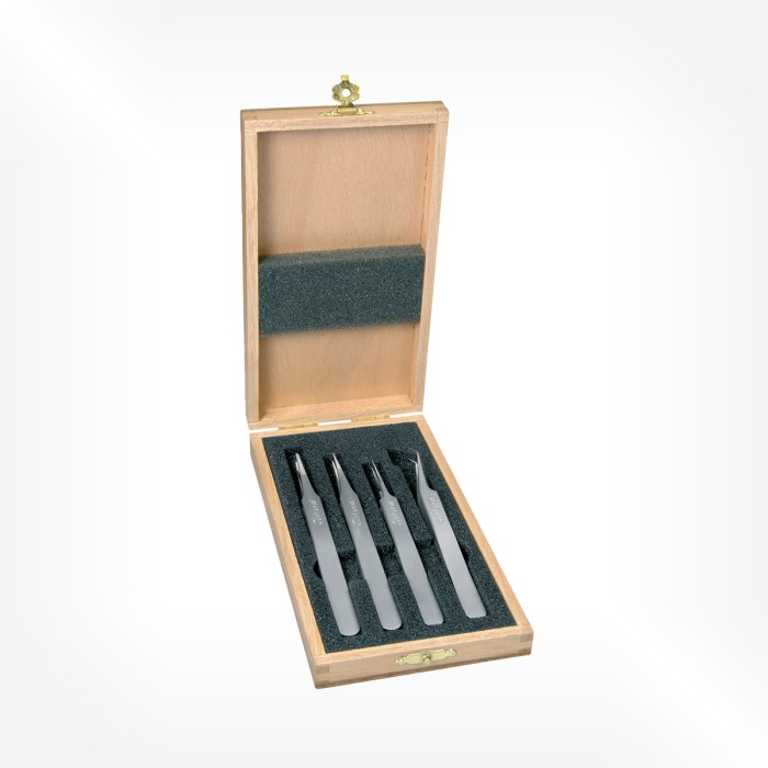 Horotec - Assortment of 4 tweezers no. 2, 2a, 5 & 51