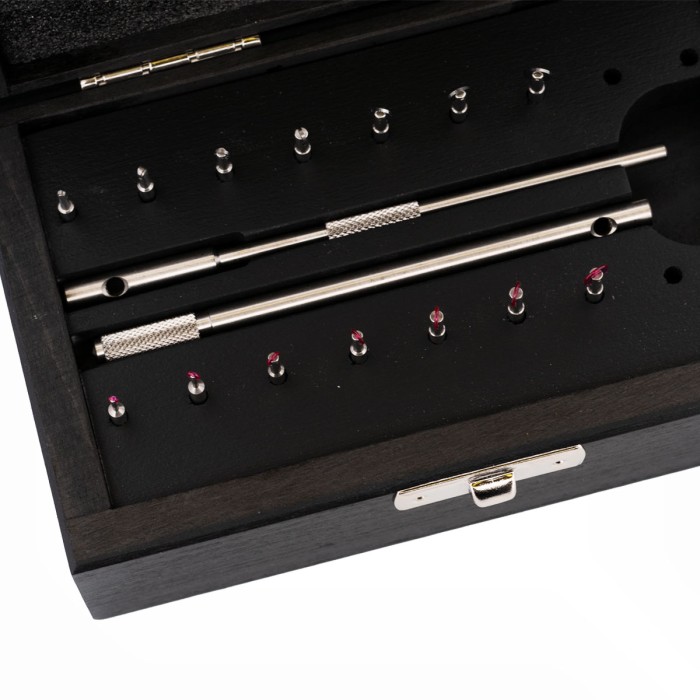 Horotec - Assortment of wheel countersinks in hardened steel and in ruby