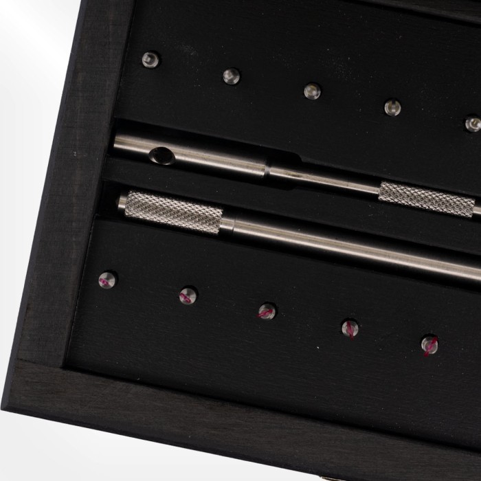 Horotec - Assortment of wheel countersinks in hardened steel and in ruby