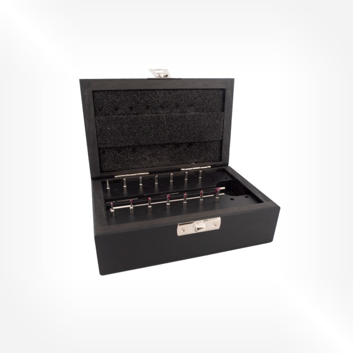 Horotec - Assortment of wheel countersinks in hardened steel and in ruby