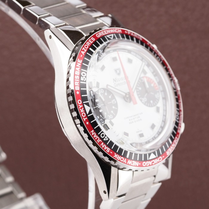 Nivada - Chronomaster Aviator Sea Diver Singer Paul Newman Inter. Bezel 38mm Full Set 2024