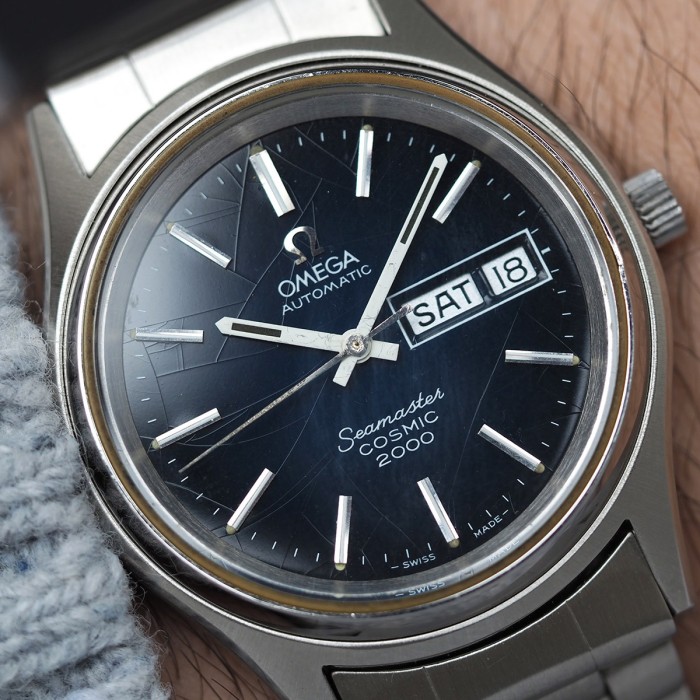 Omega - Seamaster Cosmic 2000 Automatic Day-Date Spider Dial Circa 1970 Ref. 166.1129