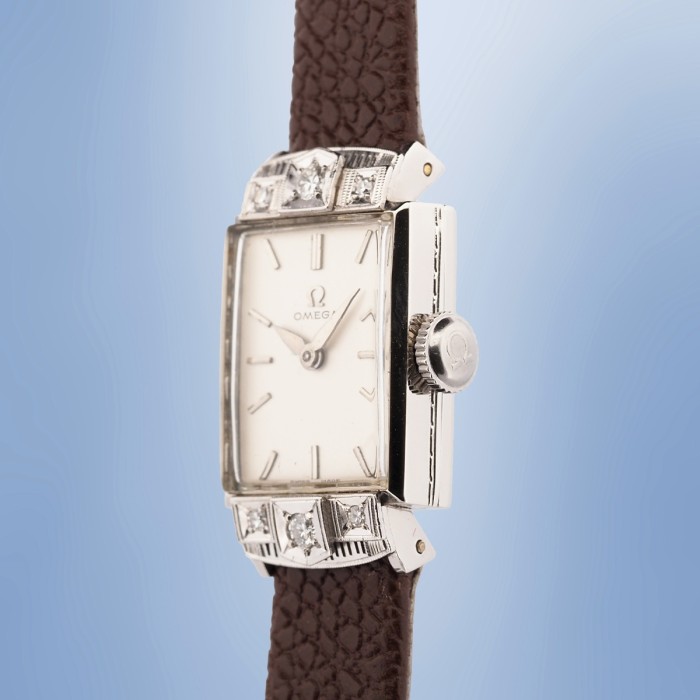 Omega - Vintage Art Deco Jewel Watch Manual Wind Platinum Circa 1950