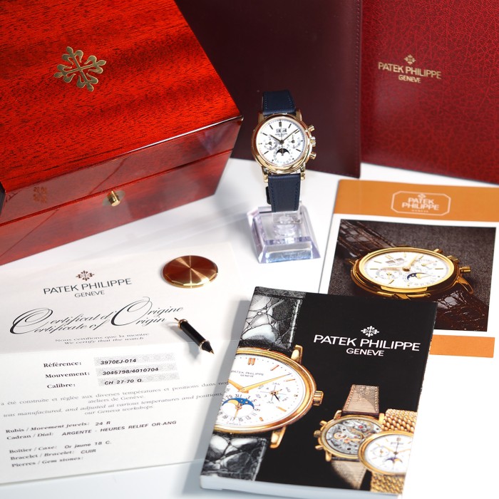 Patek Philippe -  3970 "fourth series"  Full Set Perpetual Calendar Chronograph in 18k YG