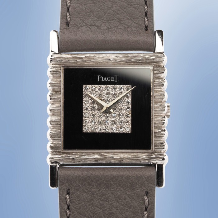 Piaget - Vintage Diamond & Onyx Dial White Gold 24mm Circa 1970 Ref. 9131C16