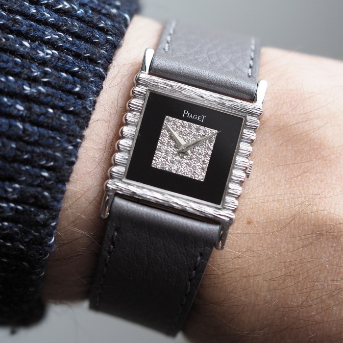 Piaget - Vintage Diamond & Onyx Dial White Gold 24mm Circa 1970 Ref. 9131C16