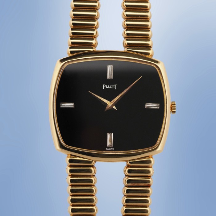 Piaget - "Black Tie Emparador" Vintage Onyx Dial and Diamond Markers Circa 1970 Piaget Cal. 9P1 Ref. 9731 C 210