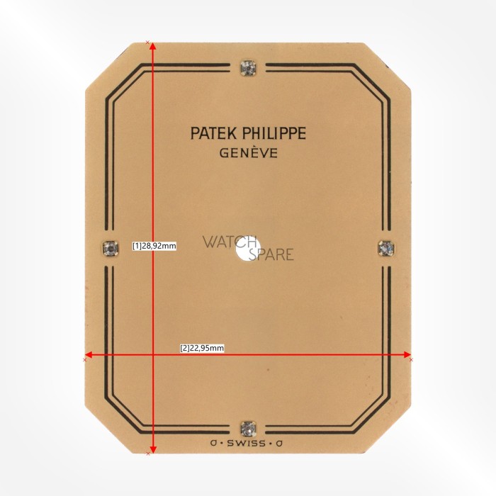 Patek Philippe - 3N Golden Dial with Diamond indexes 28.92 x 22.95mm