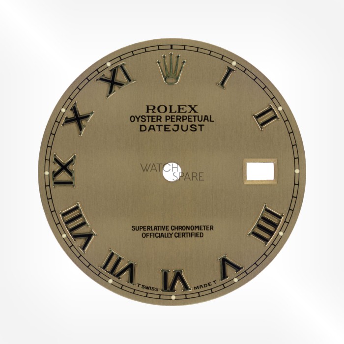 Rolex - Yellow gold/ Champagne Datejust 27,89mm with one hour hand and one minute hand