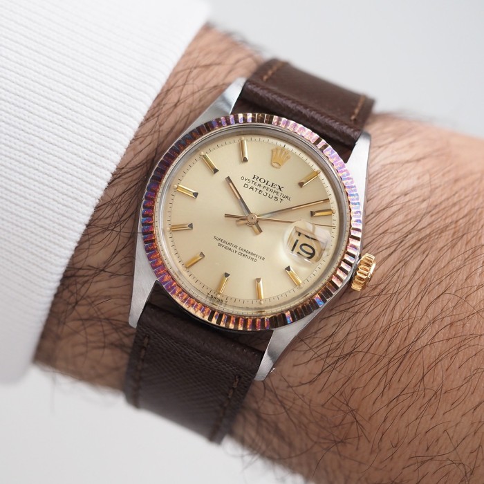 Rolex - Datejust Vintage 36 Two Tone Unique Bezel ! Circa 1969 Ref. 1601