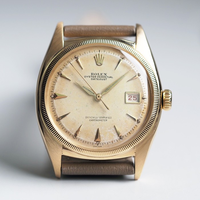 Rolex - Datejust "Ovettone" 36mm in 18k Yellow Gold Circa 1950 Ref. 6105