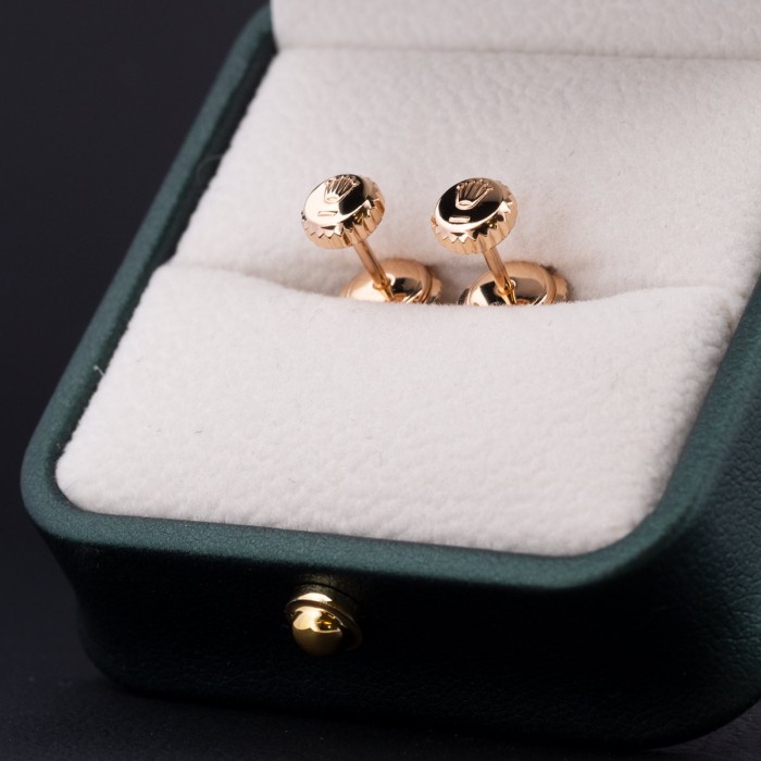 Watch Spare - Earrings made from original Rolex vintage crown of 4.6mm