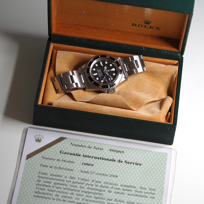 Rolex - Submariner Réf. 1680/0 from 1979 with box and service warranty