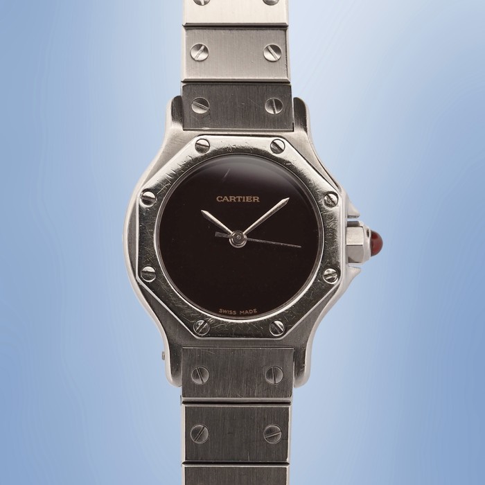 Cartier - Santos Octogonale Burgundy Dial 25mm Ref.0906
