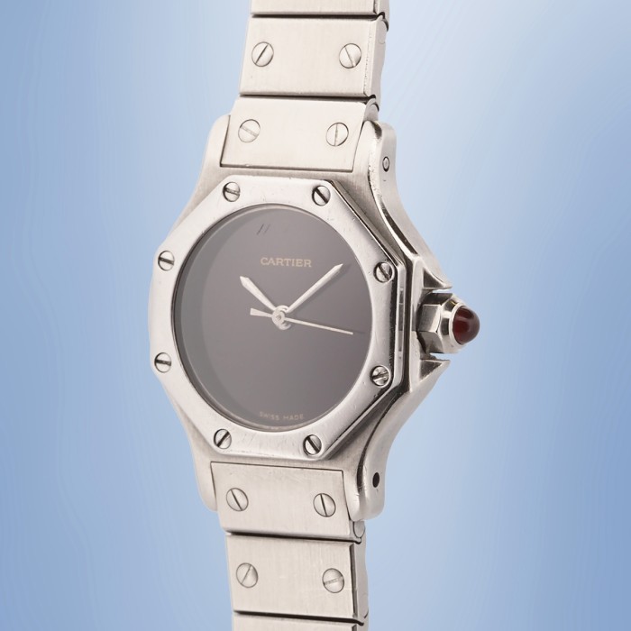 Cartier - Santos Octogonale Burgundy Dial 25mm Ref.0906