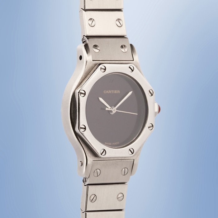 Cartier - Santos Octogonale Burgundy Dial 25mm Ref.0906