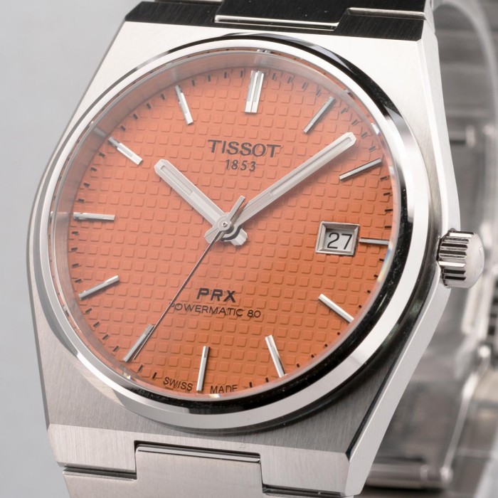 Tissot - PRX Automatic with unique salmon dial