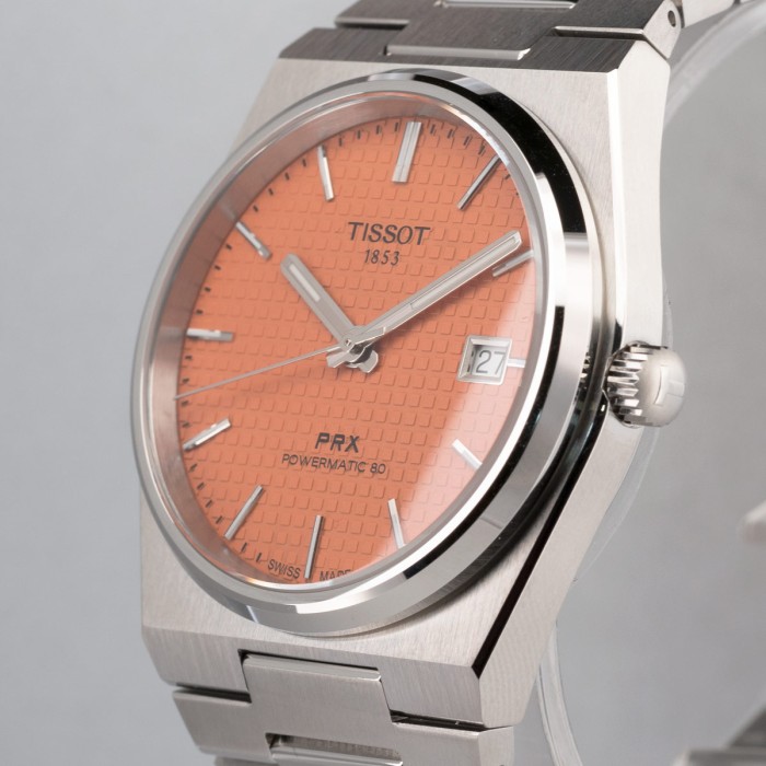 Tissot - PRX Automatic with unique salmon dial