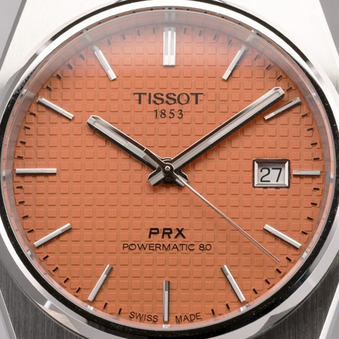 Tissot - PRX Automatic with unique salmon dial
