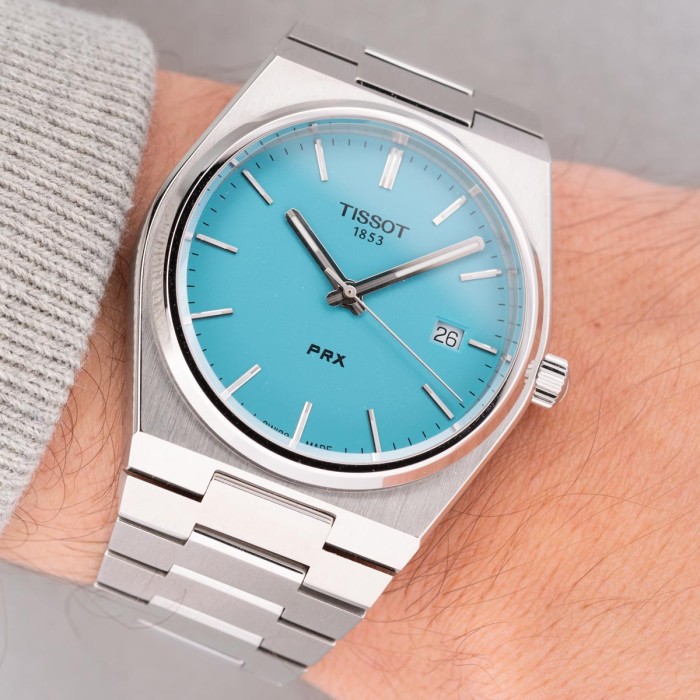 Tissot - PRX Quartz with custom turquoise dial