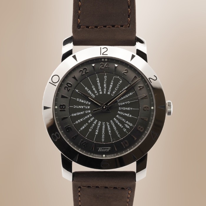 Tissot - Heritage Navigator 160th Anniversary Navigator WorldTimer Brown Full Set Circa 2013 Ref. T078.641.16.057.00