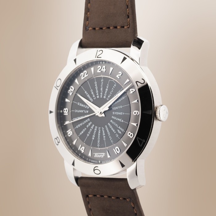 Tissot - Heritage Navigator 160th Anniversary Navigator WorldTimer Brown Full Set Circa 2013 Ref. T078.641.16.057.00