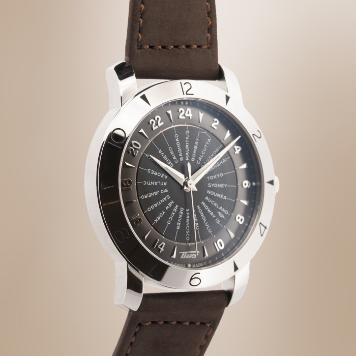 Tissot - Heritage Navigator 160th Anniversary Navigator WorldTimer Brown Full Set Circa 2013 Ref. T078.641.16.057.00