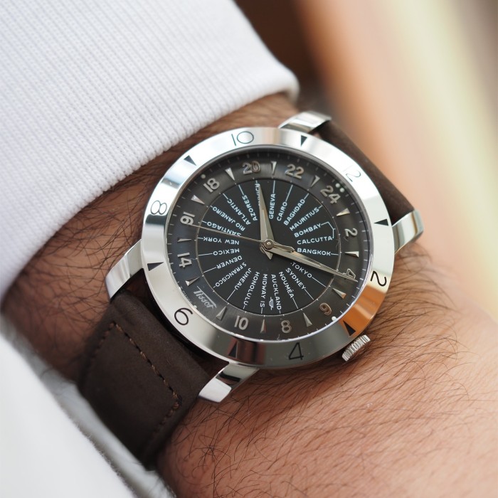 Tissot - Heritage Navigator 160th Anniversary Navigator WorldTimer Brown Full Set Circa 2013 Ref. T078.641.16.057.00