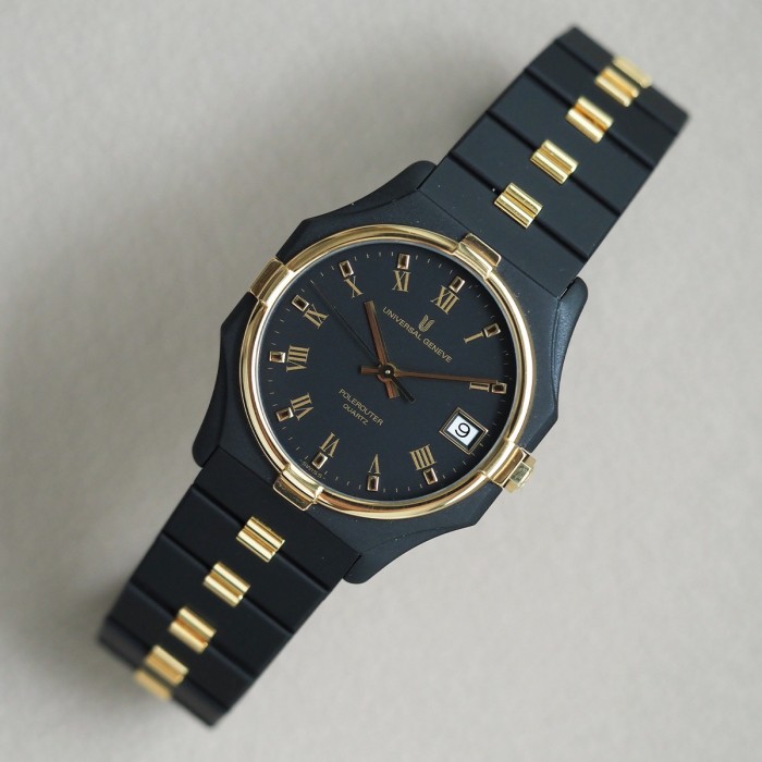 Universal Genève - NOS Polerouter Black PVD 31mm Quartz Circa 1990