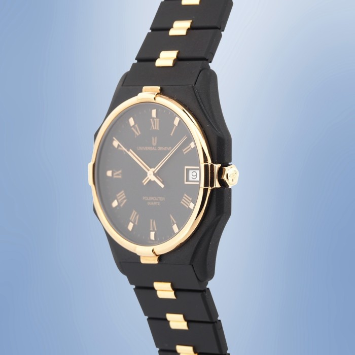 Universal Genève - NOS Polerouter Black PVD 31mm Quartz Circa 1990
