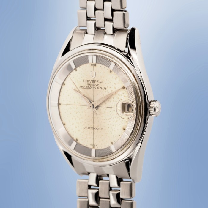 Universal Genève - Polerouter Date Automatic Microtor Vintage Gay Frères Bracelet Circa 1960 Ref. 204610-7