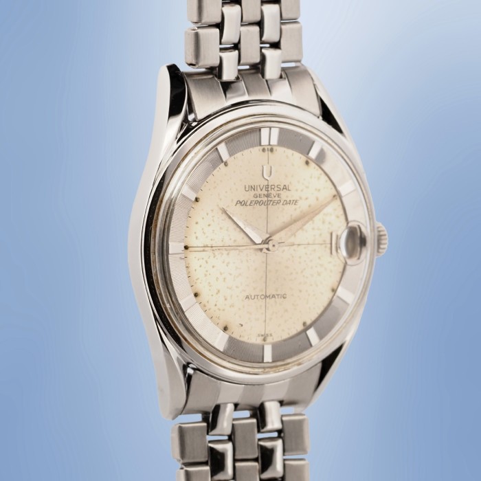 Universal Genève - Polerouter Date Automatic Microtor Vintage Gay Frères Bracelet Circa 1960 Ref. 204610-7