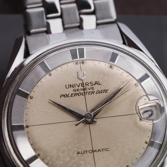 Universal Genève - Polerouter Date Automatic Microtor Vintage Gay Frères Bracelet Circa 1960 Ref. 204610-7