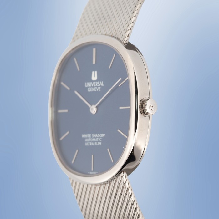 Universal Genève - White Shadow Ultra Slim Blue Ellipse 31x34mm Circa 1960 Ref. 866104