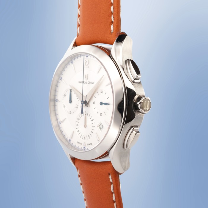Universal Genève - Okeanos chronograph white dial Ref. 871.128