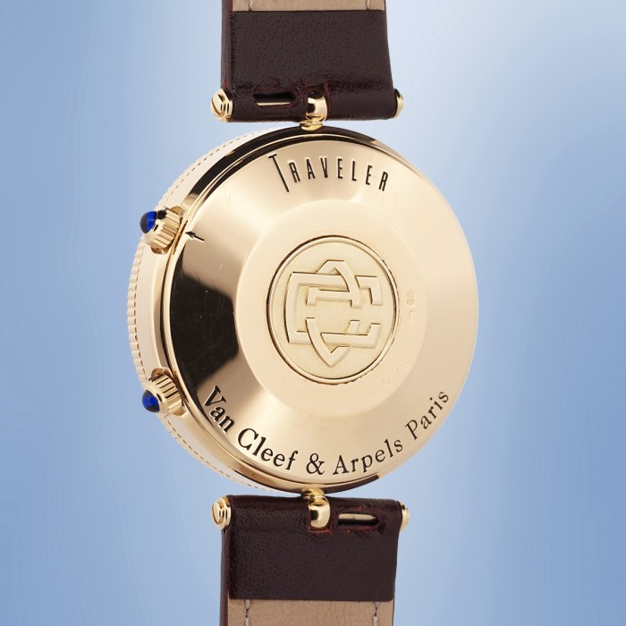 Van Cleef & Arpels - Traveler World Time Alarm Limited Edition: N.78 18k Yellow Gold Circa 1990 Cal. JLC 911 Ref. 44833