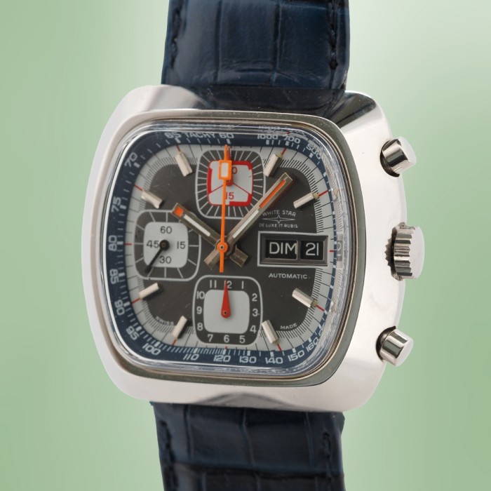 White Star - Racing Chronograph TV-Shape Vintage Cal. Valjoux 7750 Circa 1970