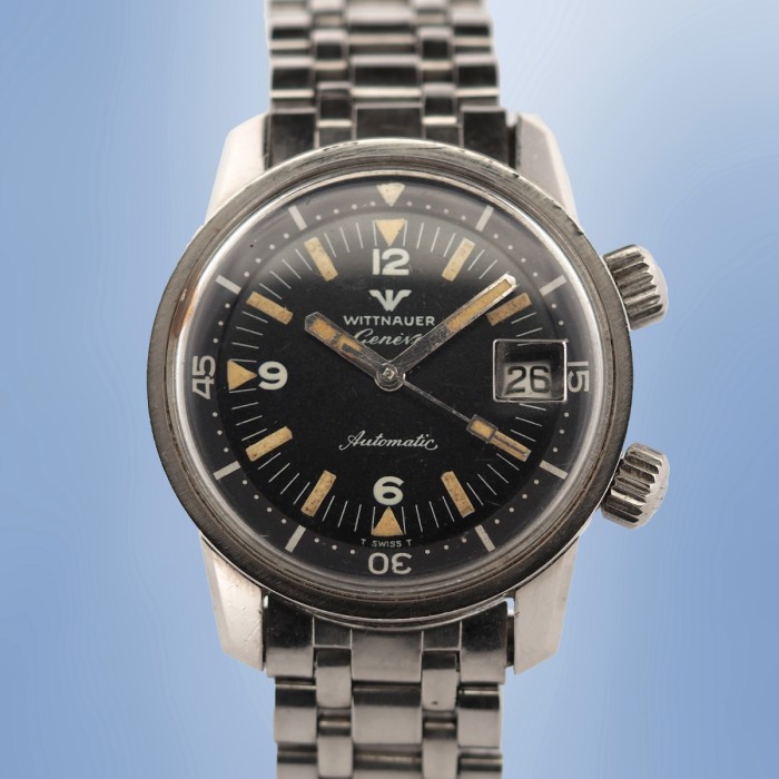 Wittnauer - Super Compressor Vintage Diver with box Circa 1960 Ref. 8007