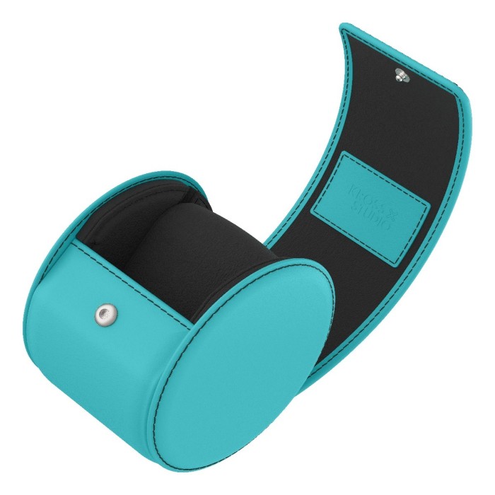 Kross Studio - The Chromatic Watch Roll Collection Turquoise Leather