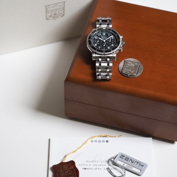 Zenith - Rainbow Flyback El Primero Chronograph Automatic Full Set Circa 2000 Ref. 02.0480.405
