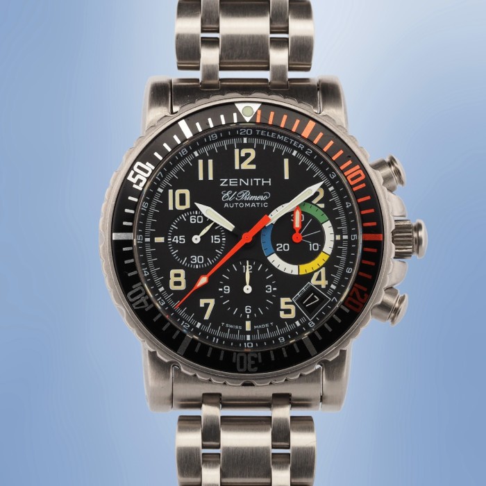 Zenith - Rainbow Flyback El Primero Chronograph Automatic Full Set Circa 2000 Ref. 02.0480.405