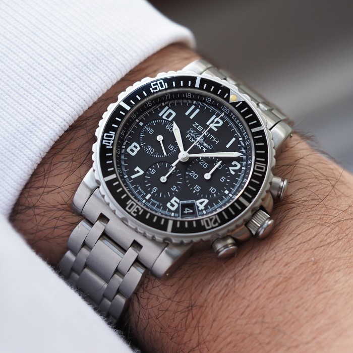 Zenith - Rainbow Flyback El Primero Chronograph Automatic Circa 1995 Ref. 01/02.0470.405