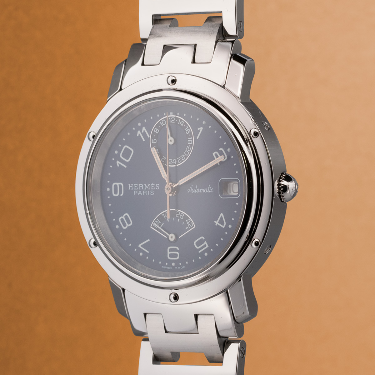HERMES Clipper CL5.710 Power reserve white Dial Automatic Men\'s Watch_845043 Hermes Clipper GMT Power Reserve, White Dial - Stainless  main image 2